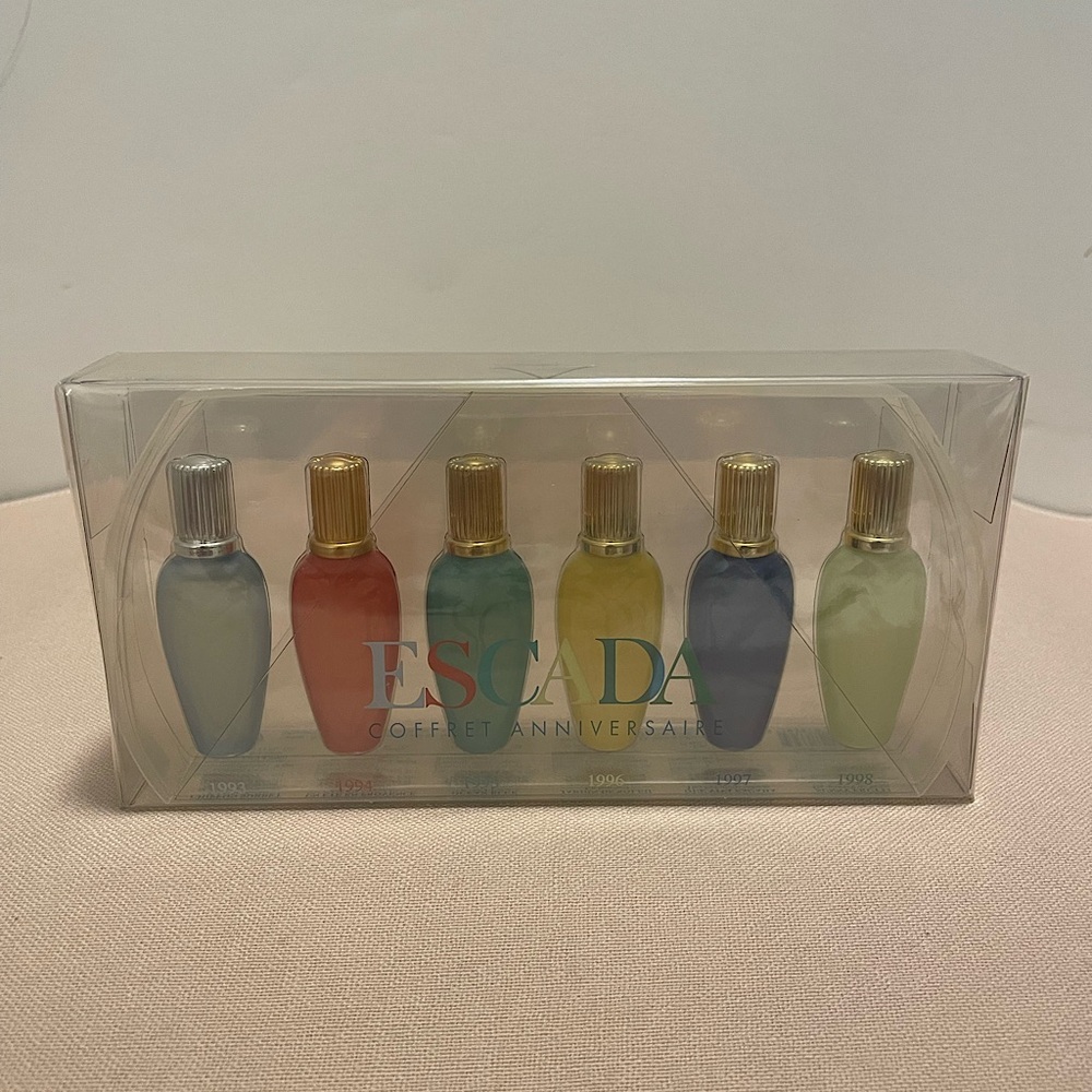 Rare miniature perfume Escada Coffret Anniversary collection from 1993-1998.